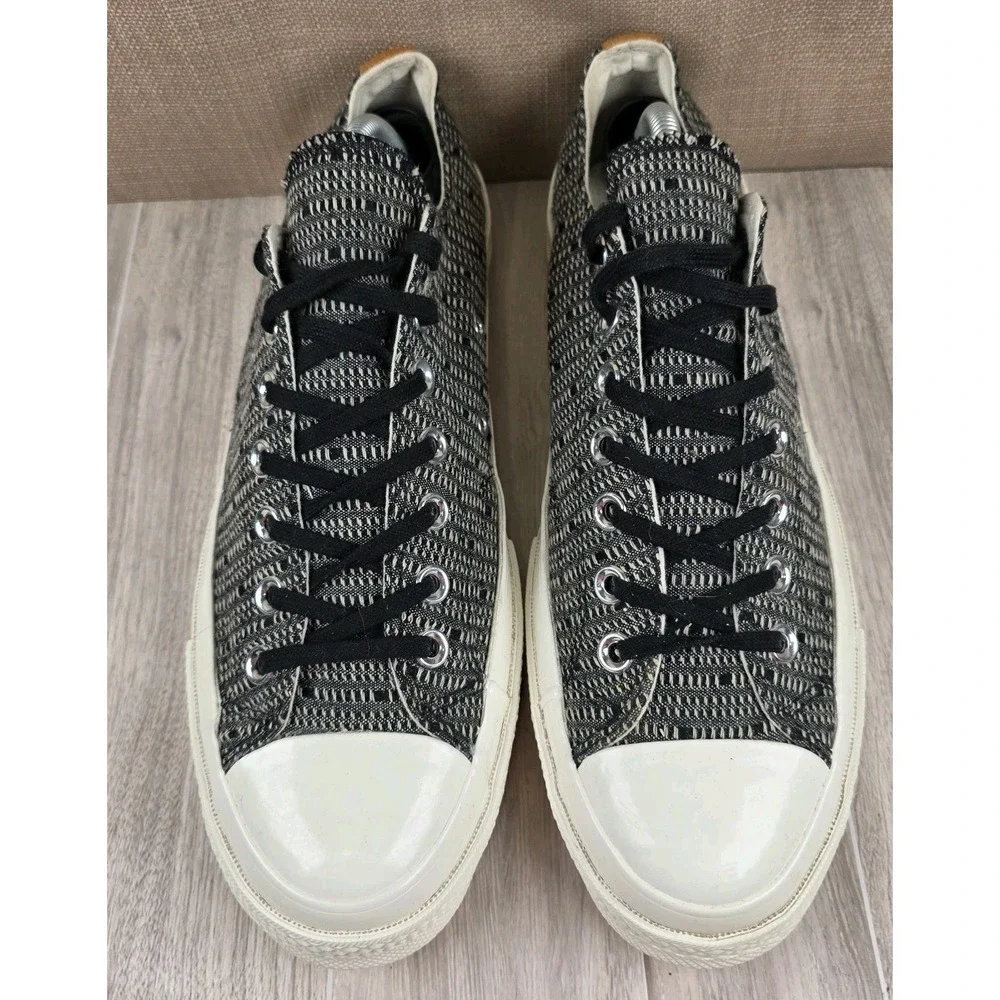 Converse All Star 70 Dobby Weave Black White Low Top Sneakers Men 9.5 Women 11.5